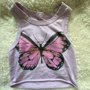 super cute pink butterfly baby tee from tilly’s